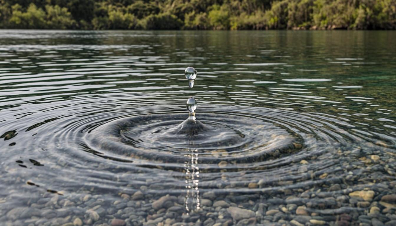 Clean water with gentle ripples